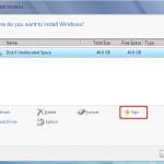 Windows7-install-2-Unallocated-Space-show-options